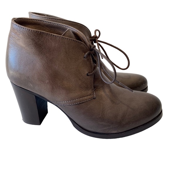 CORDANI ITALIAN LEATHER LACE-UP BROWN BOOTIES - Picture 14 of 15